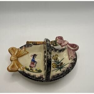 Vintage Henriot Quimper France double spice dish